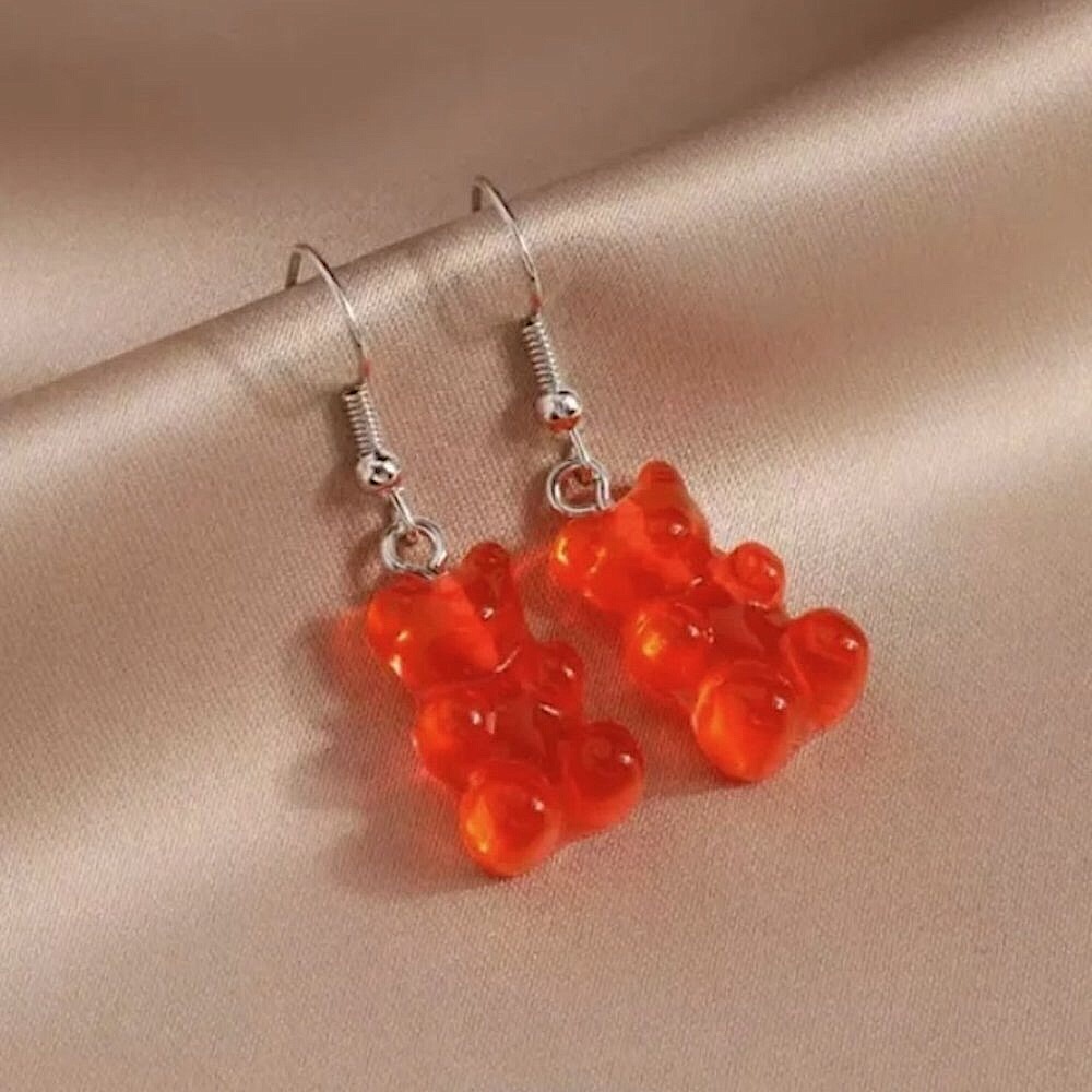 Gummy Bear Candy Retro Lightweight Fun/Cartoon Colorful Cute Dainty Earrings - Picture 7 of 16